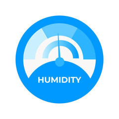 Hygrometer, Humidity meter, Climate control tool. Vector illustration.