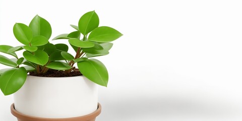 Pot and Plant isolated in white background