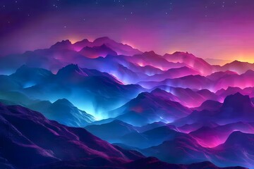 Luminous Landscapes:A Captivating Visage of Glowing Colors and Ethereal Majesty