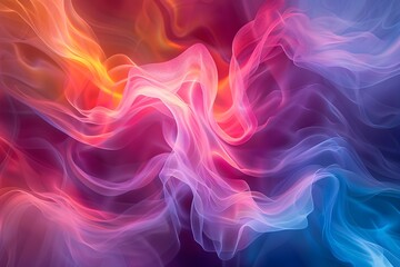 Captivating Visuals of Colorful Energetic Motion and Dynamic Interactions Between Vibrant Hues