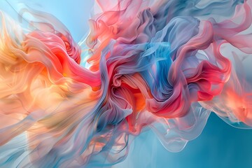 Captivating Kaleidoscope of Color and Motion - Visuals of Dance and Interaction between Fluid Hues