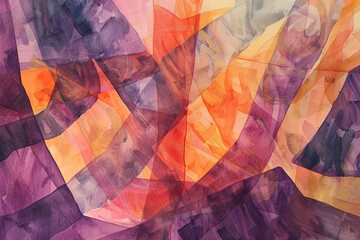 Watercolor exploration of abstract forms shapes and colors meld