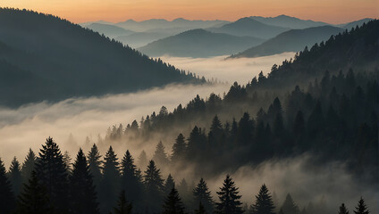 sunrise over mountains