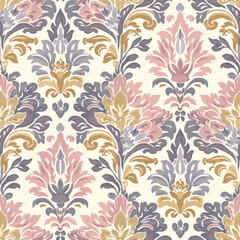 Vintage Victorian Floral Seamless Pattern Wallpaper