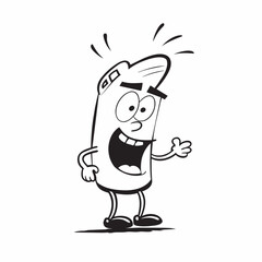 A Carton flat character vector shouting with angry mode (20)