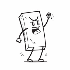 A Carton flat character vector shouting with angry mode (23)