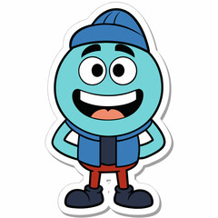 Cool Cartoon Smile Emoticon Character (5)