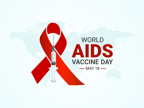 World AIDS Vaccine Day. 18 May. AIDS Vaccine Concept. banner, card, poster. Aids vaccine day celebration. flat design. flat illustration. jpeg format.

