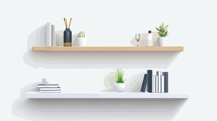Shelf unit on white background Vectot style vector 