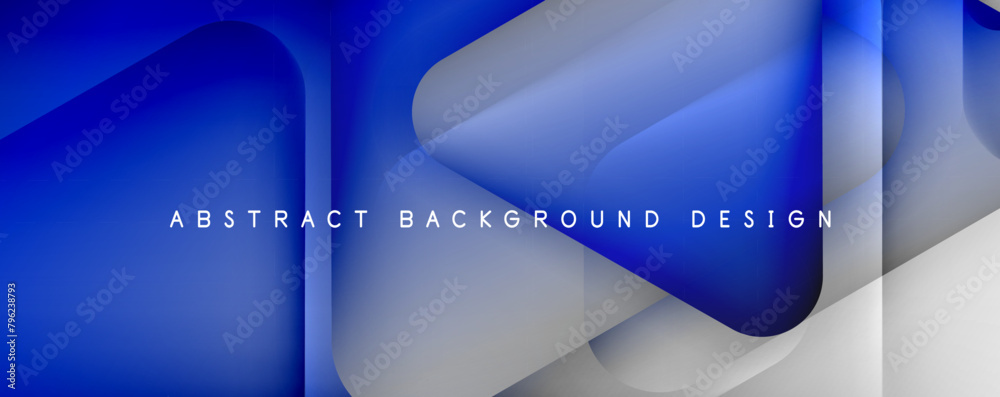 Aufkleber a modern abstract design in blue and white featuring triangles on a geometric background. incorporat