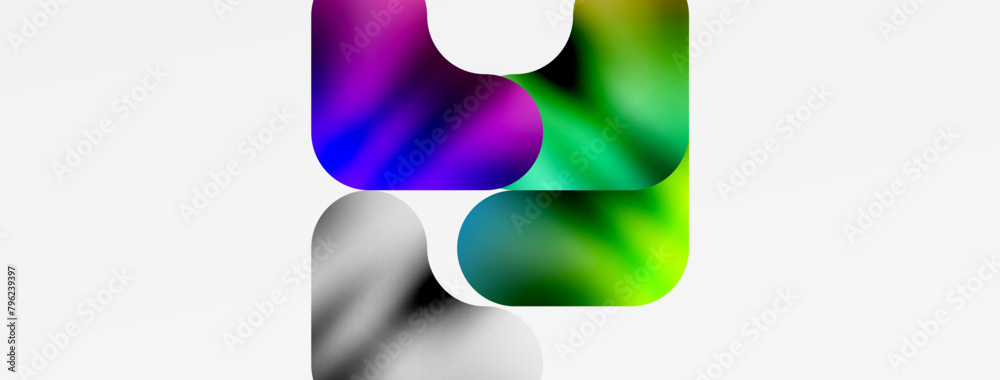 Aufkleber A colorful letter Y, in electric blue and magenta, stands out on a white background. The font is bold and symmetrical, creating a striking pattern within a transparent rectangle with circle graphics