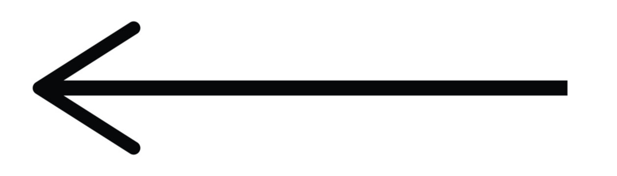 recommend clip art: Long arrow. Straight long arrow, left thin line, black cursor, horizontal element, thick pointer vector icon isolated on white background. Black long arrow icon. EPS 10.