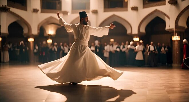 The Dervish dance. Typical Turkish dance.