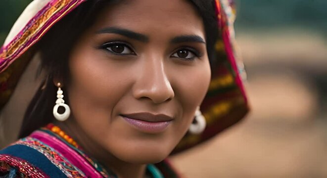 Peruvian woman in Peru.