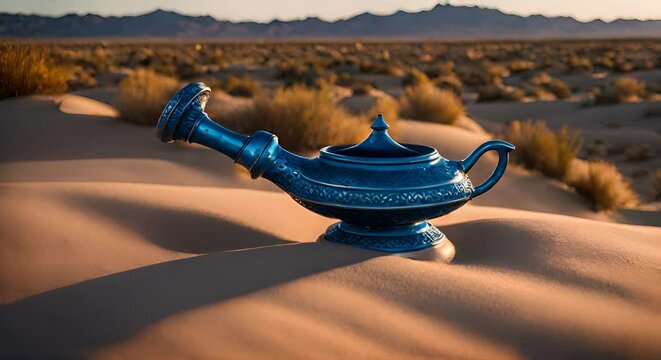 Magic lamp in the desert.