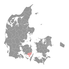 Obraz premium Svendborg Municipality map, administrative division of Denmark. Vector illustration.