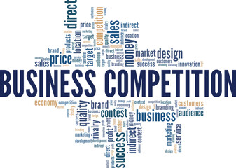 Business Competition word cloud conceptual design isolated on white background.