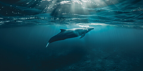 Fototapeta premium Animali marini: balena.