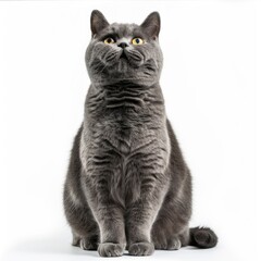 Obraz premium portrait single cat, rabbit on white background