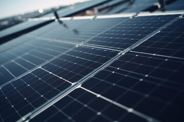 Solar panels, sustainable and alternative energy concept