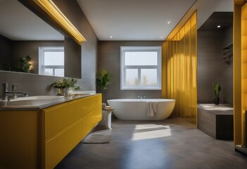 house bathroom big Yellow