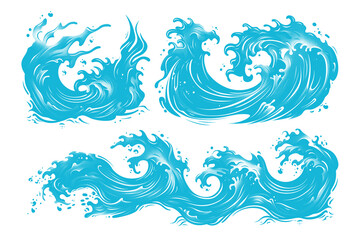 Splashing Waves Collection, Dynamic Ocean Art