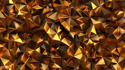 gold, low poly seamless background - 796270519
