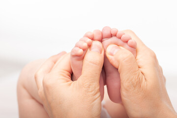 Infant feet massage