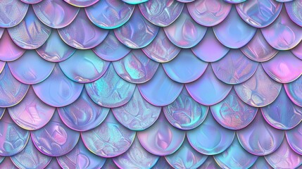 iridescent mermaid scales pattern, holographic rainbow