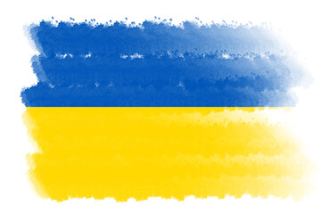 Obraz premium national flag of ukraine design template transparent, ukraine flag brush stroke flag png transparent