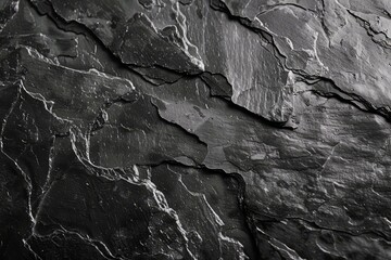 Black slate texture. Dark gray stone background