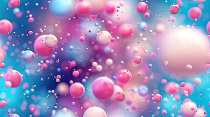 A seamless background of pastelcolored spheres floating in the air, creating an abstract and dreamy