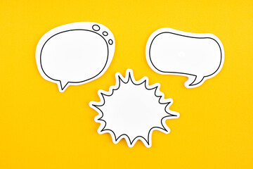 Group of Speech bubble with copy space communication talking speaking concepts.