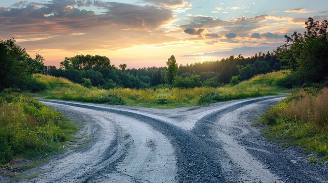Second Chance: A Fresh Start on the Road of Life - Image of Rural Road with "Second Chance" Written