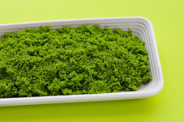 Wolffia globosa or swamp algae, water meal