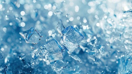 Abstract background sparking block ice