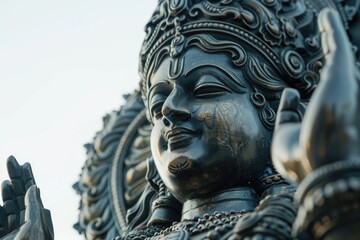 Statue: A Symbol of Hindu Worship and Spiritual Tourism  - obrazy, fototapety, plakaty