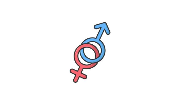 Hetero Symbol icon animation video