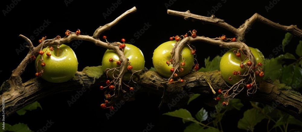 Sticker Apples resting branch red berries