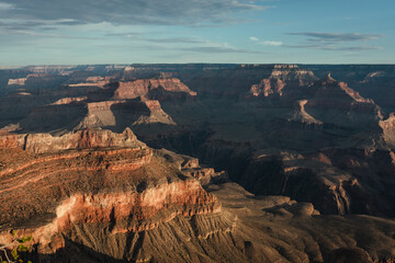 The spectacular colors of the Grand Canyon during sunrise
