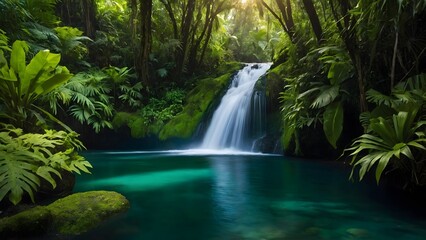waterfall in the jungle