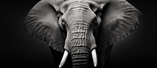 Close-up of large-tusked elephant