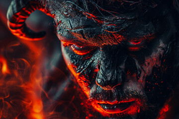 AI generated picture of terrifying demonic scary creature