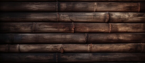 Fototapeta premium Bamboo wall with abundant timber