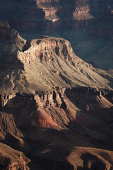 The spectacular colors of the Grand Canyon during sunrise