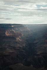 The spectacular colors of the Grand Canyon during sunrise