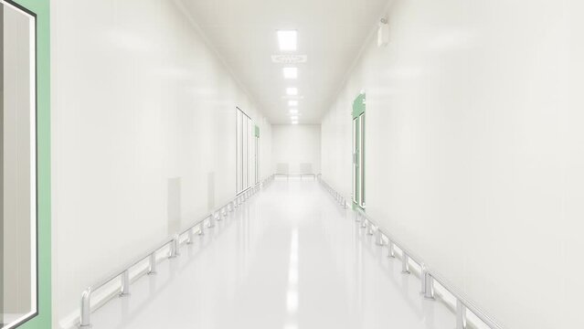 Clean room corridor pharmaceutical plant