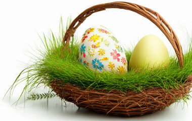 Basket of Easter Eggs: Colorful Holiday Delight