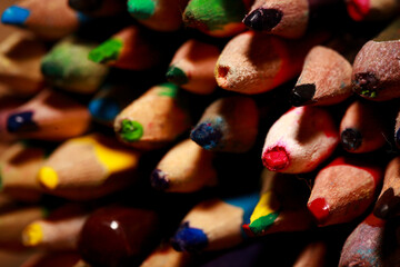 multi-colored pencils for creativity and drawing
