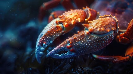 A close-up of a crab's claw, representing the strength and resilience of marine species on World Reef Awareness Day.